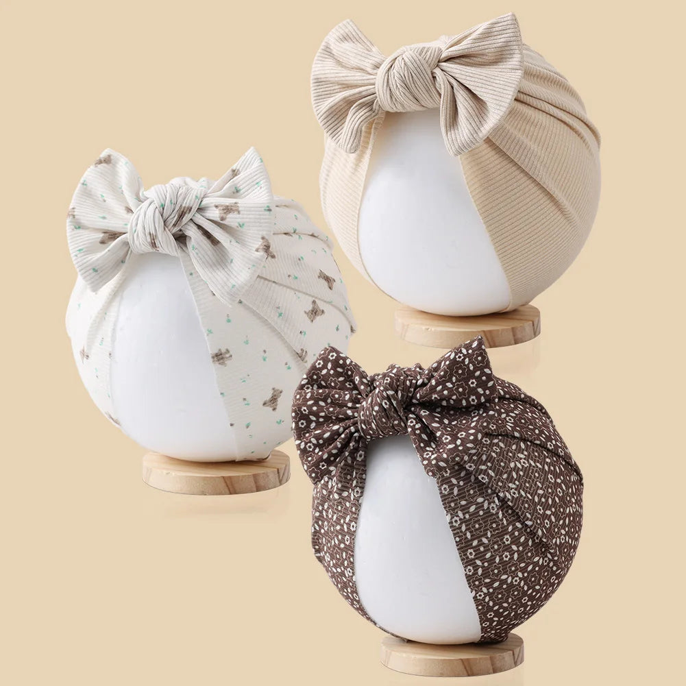 Lot de 3 bonnets turban