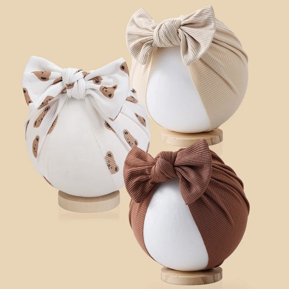 Lot de 3 bonnets turban