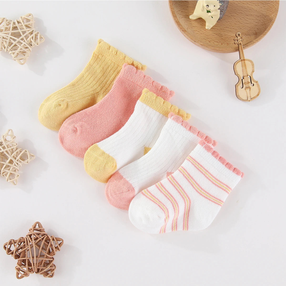 Lot de 5 paires de chaussettes mi-mollet