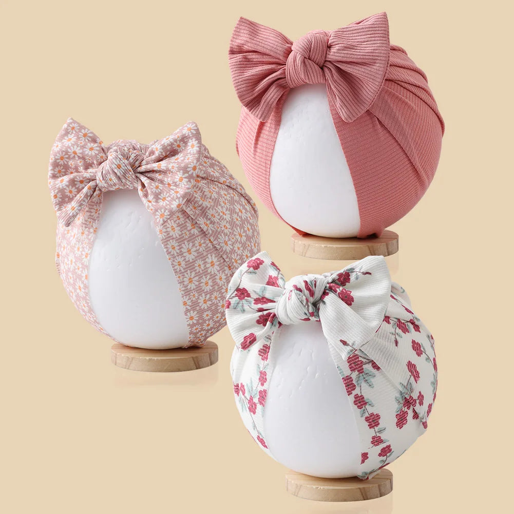 Lot de 3 bonnets turban
