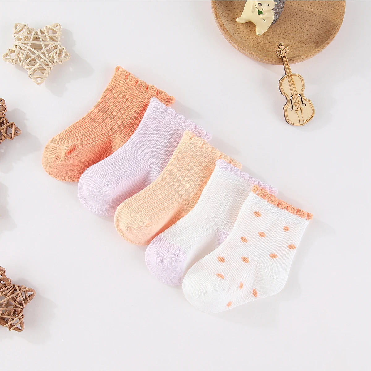 Lot de 5 paires de chaussettes mi-mollet