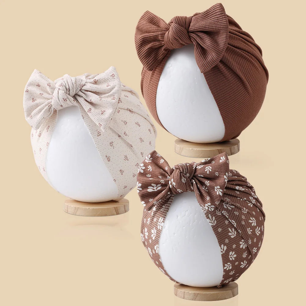 Lot de 3 bonnets turban
