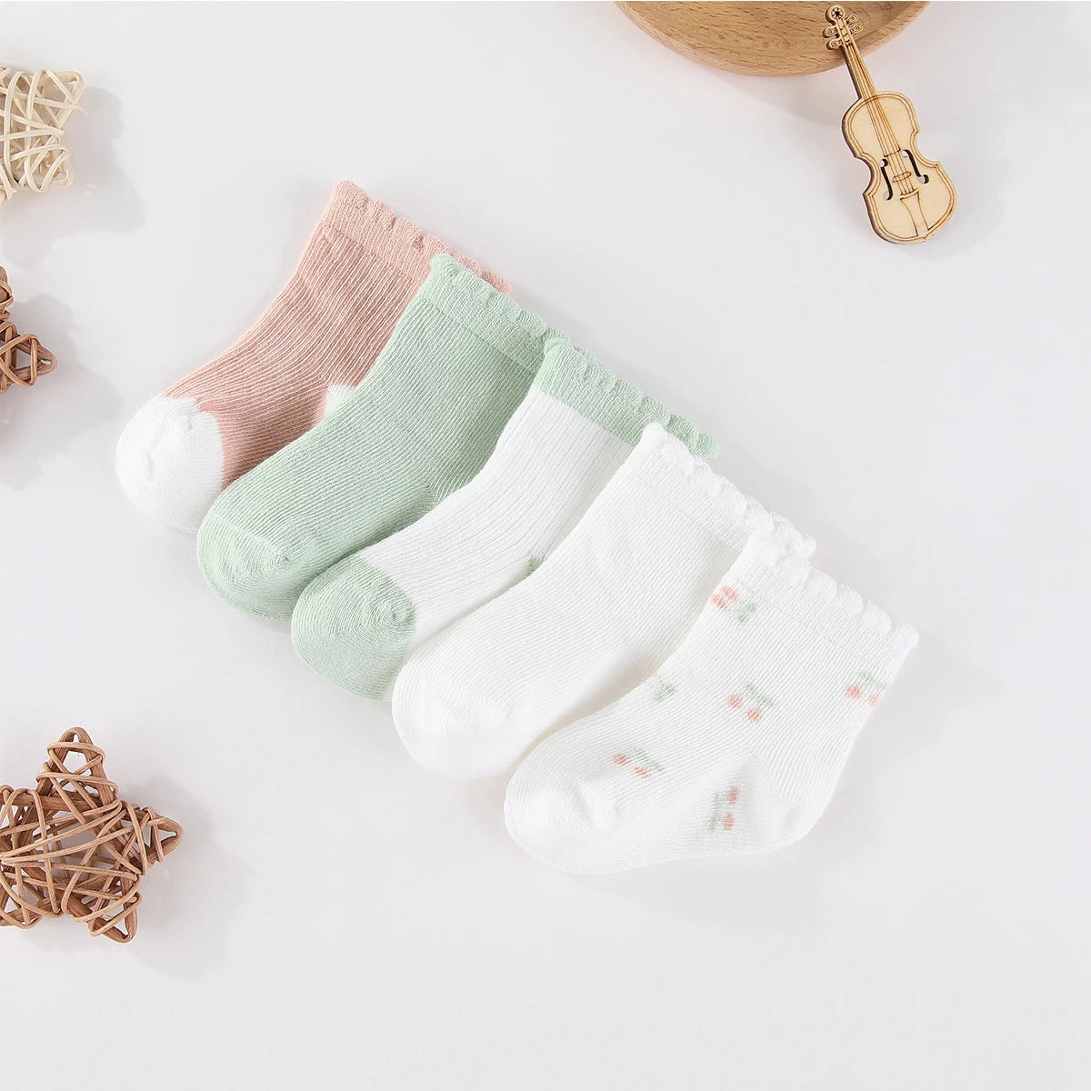 Lot de 5 paires de chaussettes mi-mollet