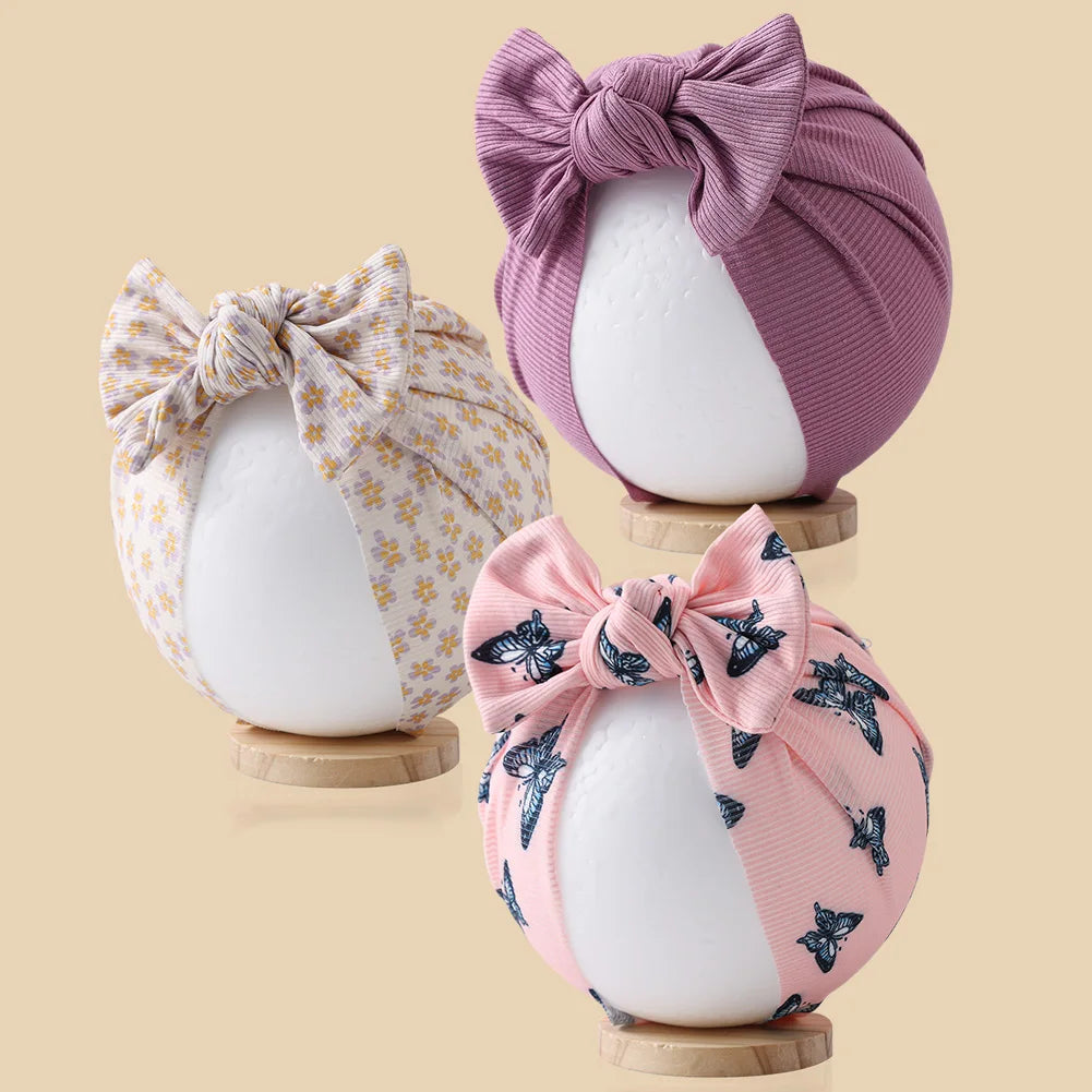 Lot de 3 bonnets turban